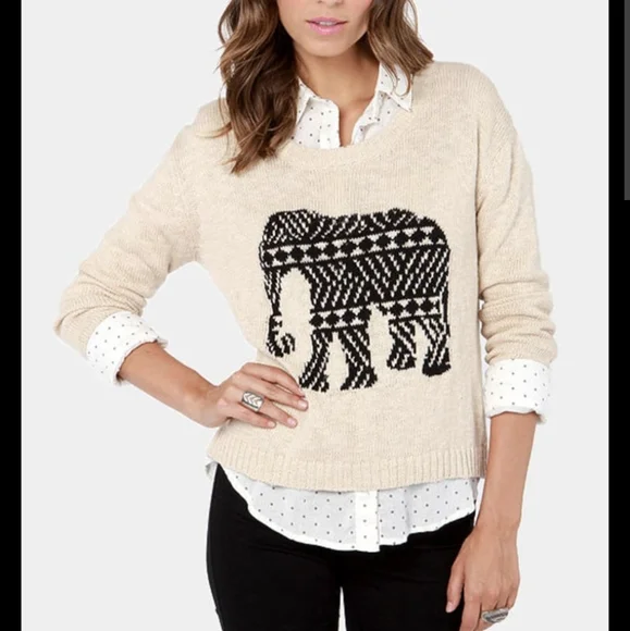 MinkPink Pride of Place elephant sweater - Picture 1 of 6